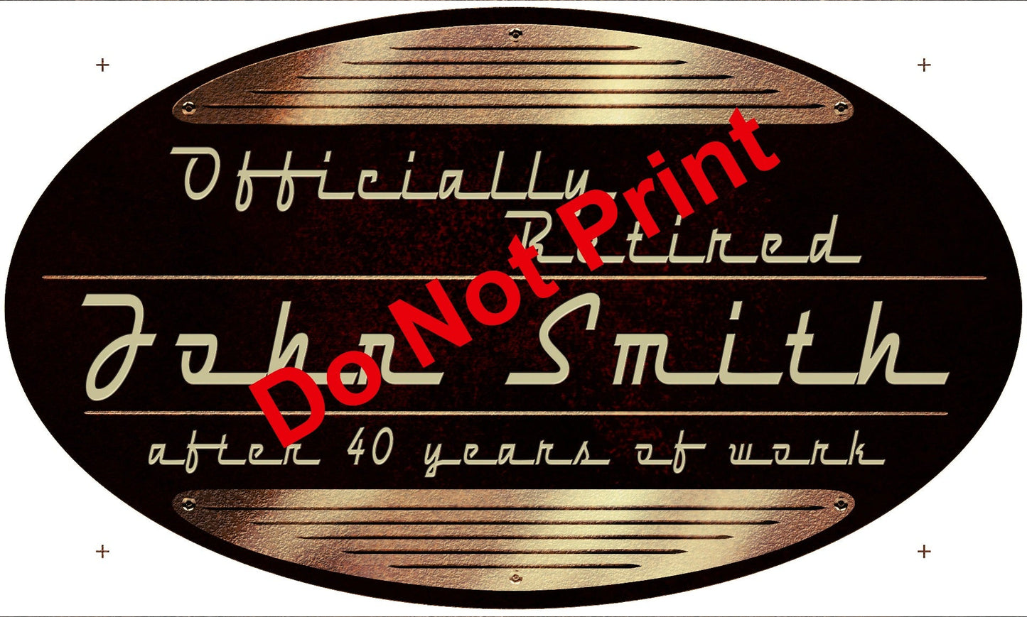 Officially Retired Retro Personalized 24 x 14