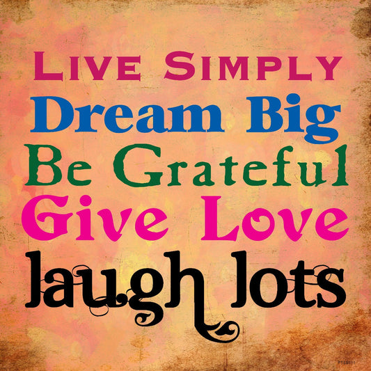 Live Simply Laugh Lots 12 x 12