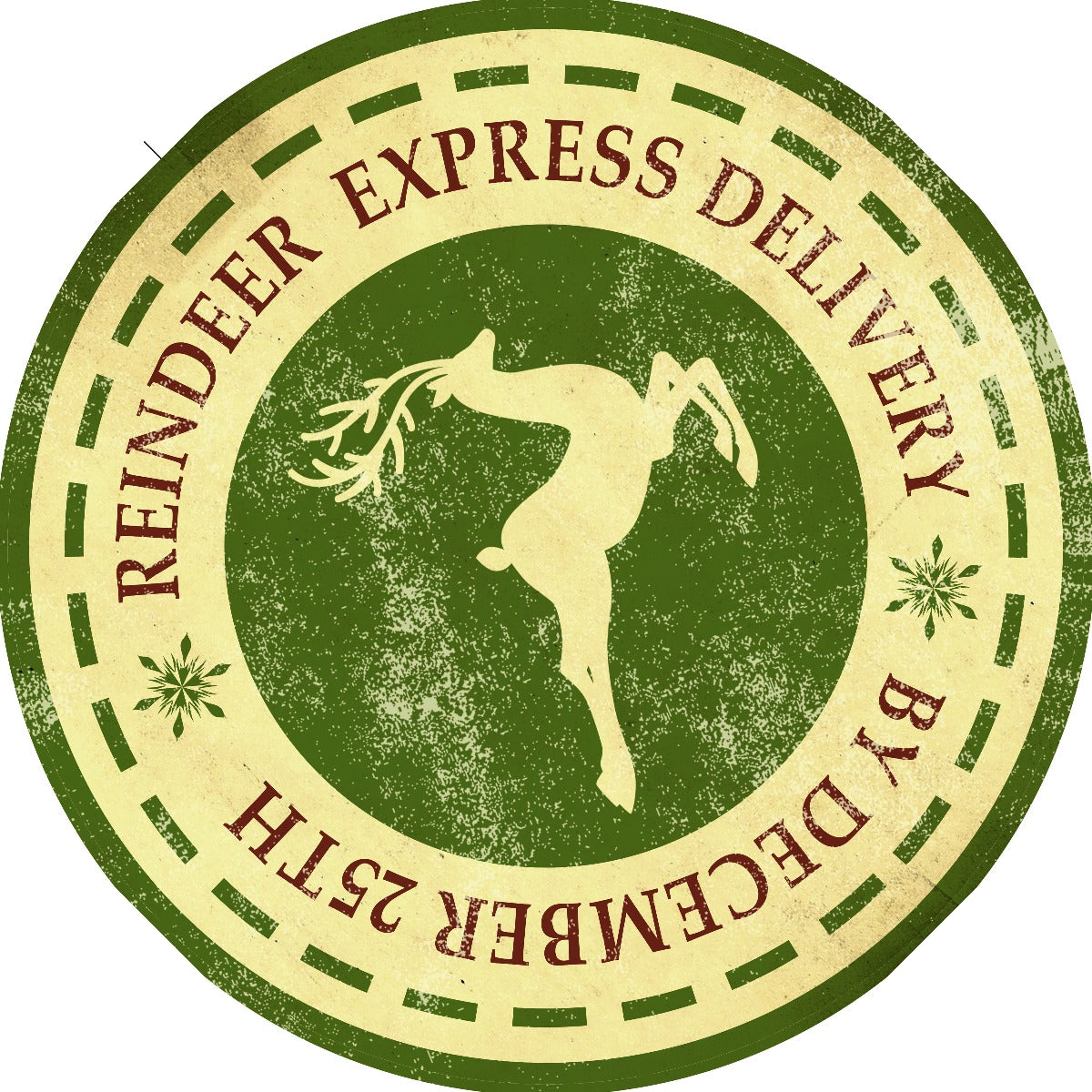 Reindeer Express Delivery` 14 x 14