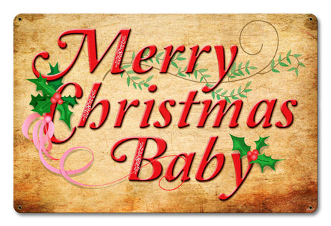 Merry Christmas Baby 18 x 12