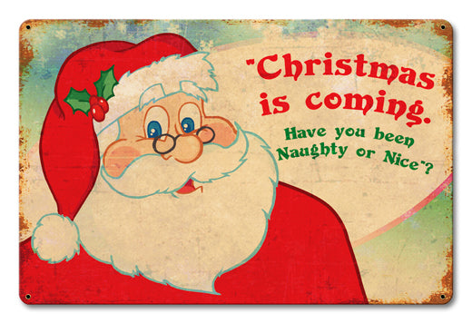 Santa Naughty Or Nice 18 x 12