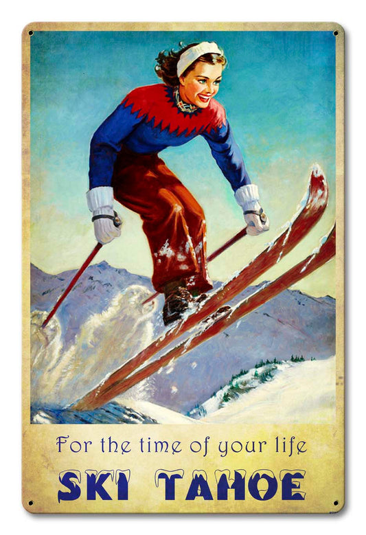 Ski Tahoe Time Of Life 12 x 18