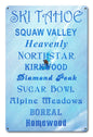 Ski Tahoe Resorts 12 x 18