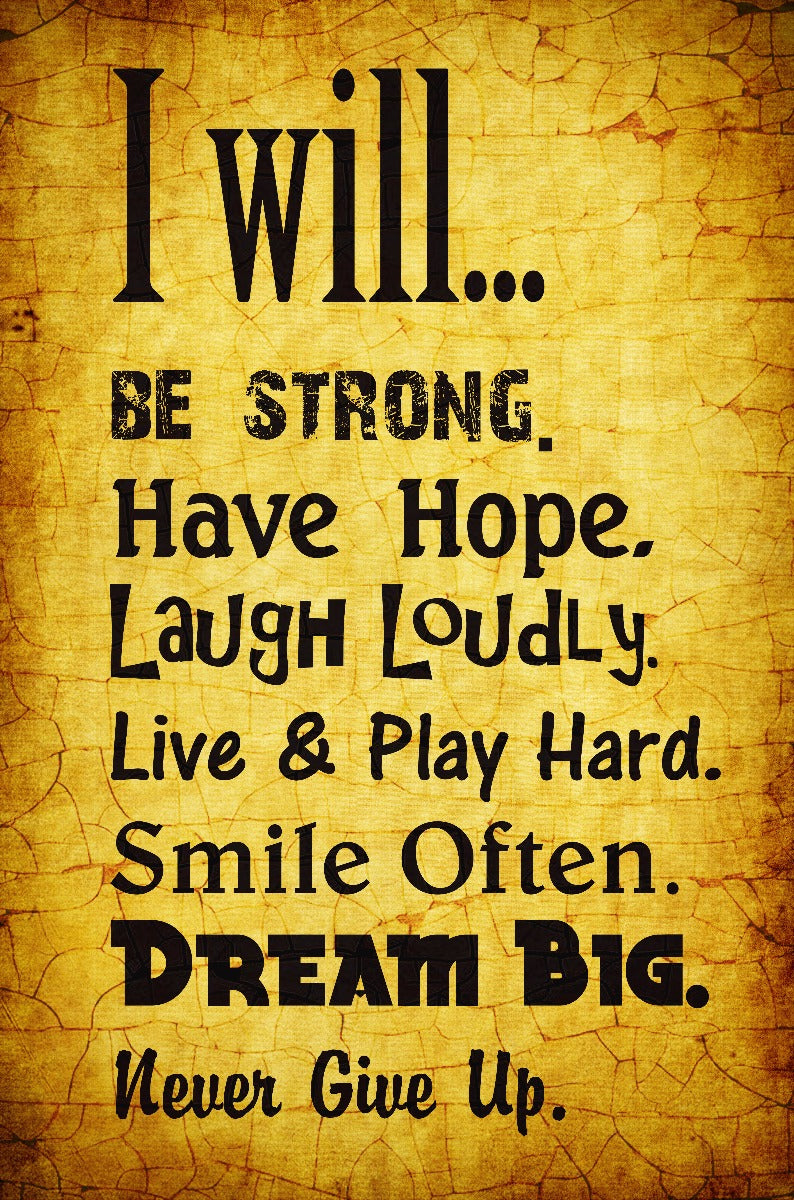 I Will 12 x 18