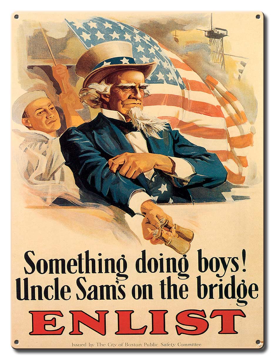 Uncle Sam Enlist 12 x 16