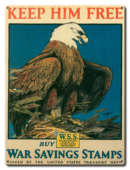 Eagle War Saving Stamps 12 x 16