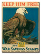 Eagle War Saving Stamps 12 x 16