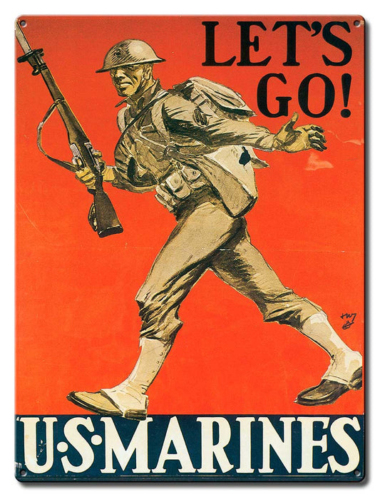 Let'S Go Marines 12 X 16
