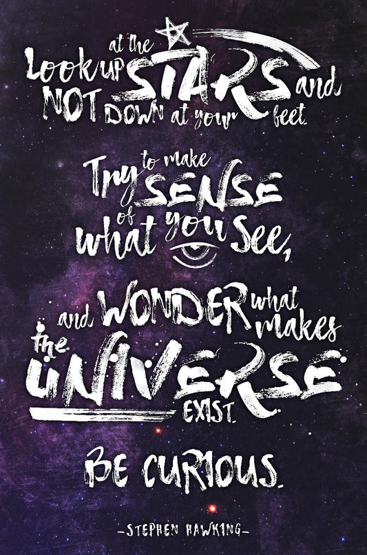 Stephen Hawking Stars Quote 12 x 18