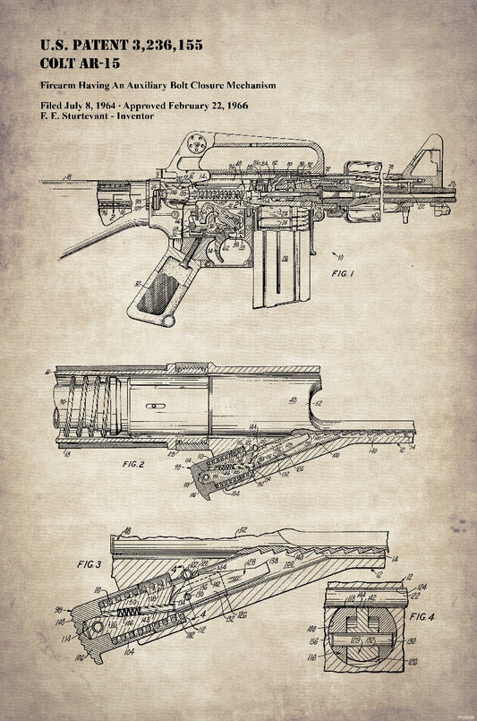 Ar-15 Patent 16 x 24