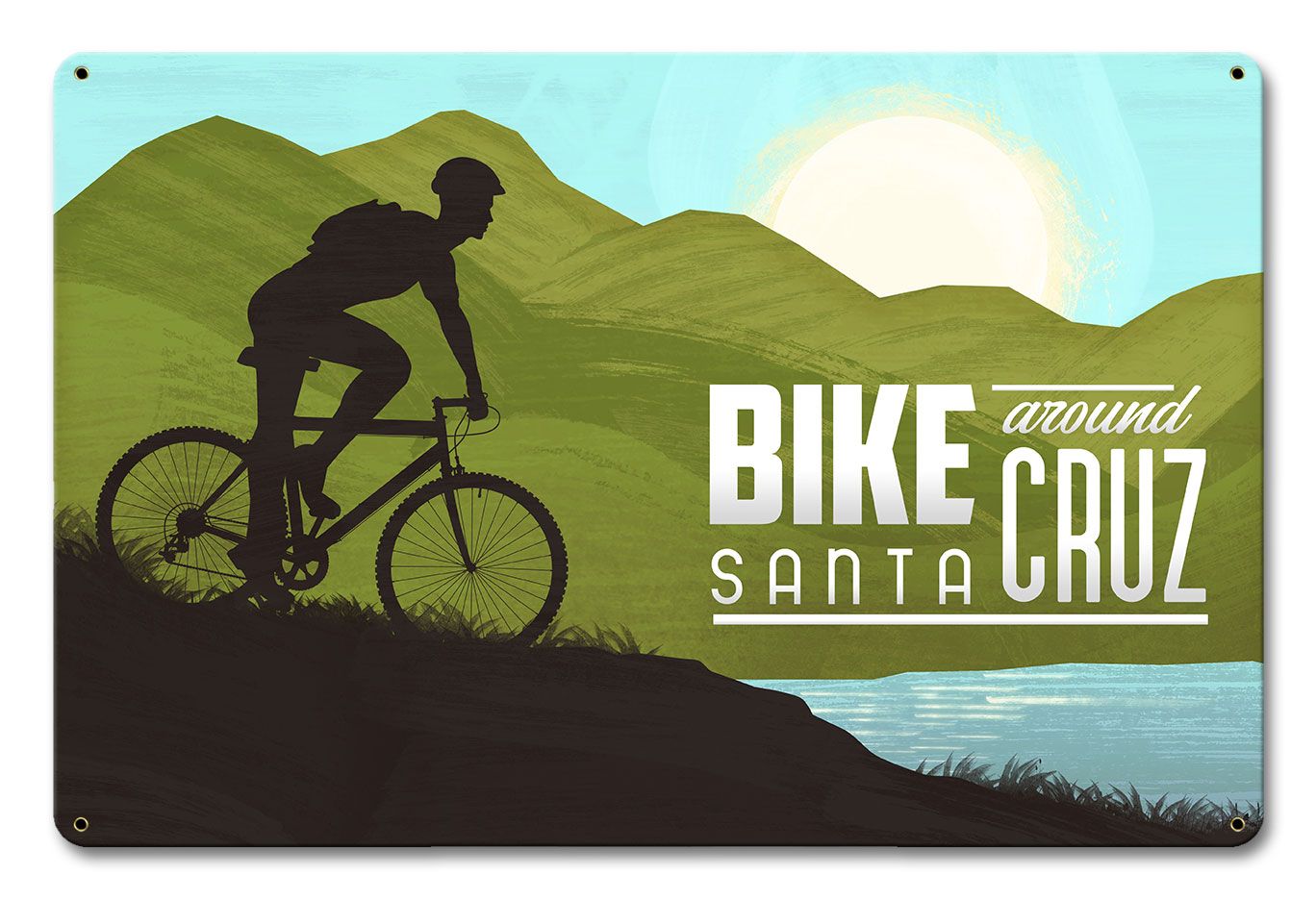 Bike Around Santa Cruz 12 x 18
