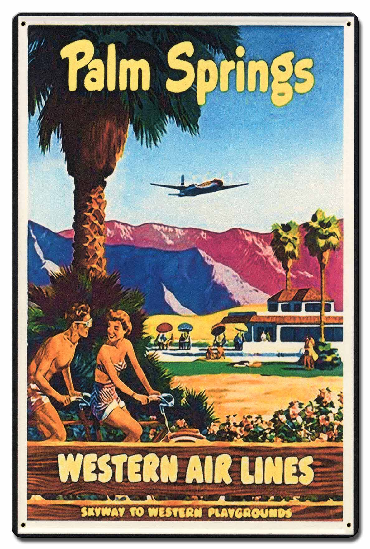 Palm Springs Western Airlines 16 x 24