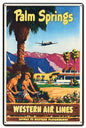 Palm Springs Western Airlines 16 x 24