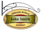 Retired Oval Rustic Personalized 24 x 14