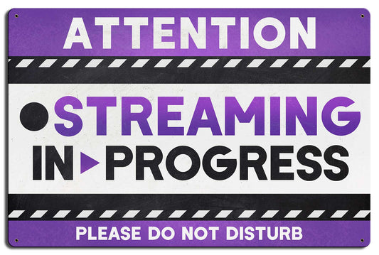 Streaming In Progress Purple 24 x 16
