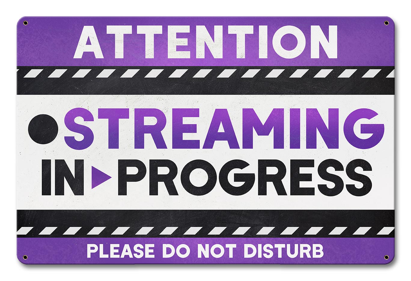 Streaming In Progress Purple 18 x 12