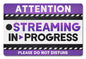 Streaming In Progress Purple 18 x 12