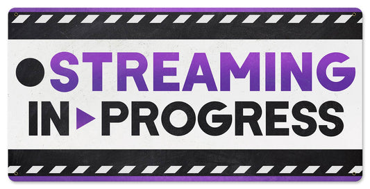 Streaming In Progress Purple 24 x 12