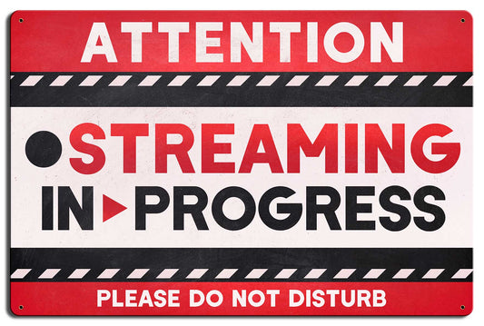 Streaming In Progress Red 24 x 16