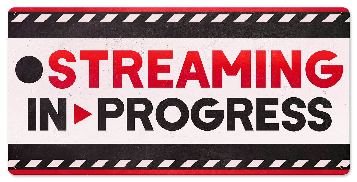 Streaming In Progress Red 24 X 12