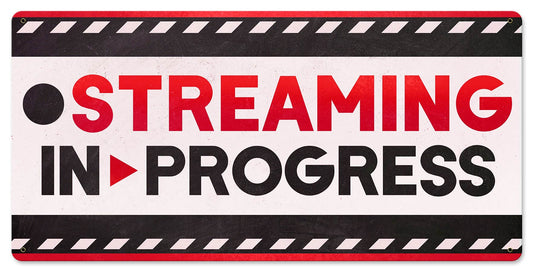 Streaming In Progress Red 24 X 12