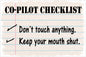 Airplane Checklist 18 x 12