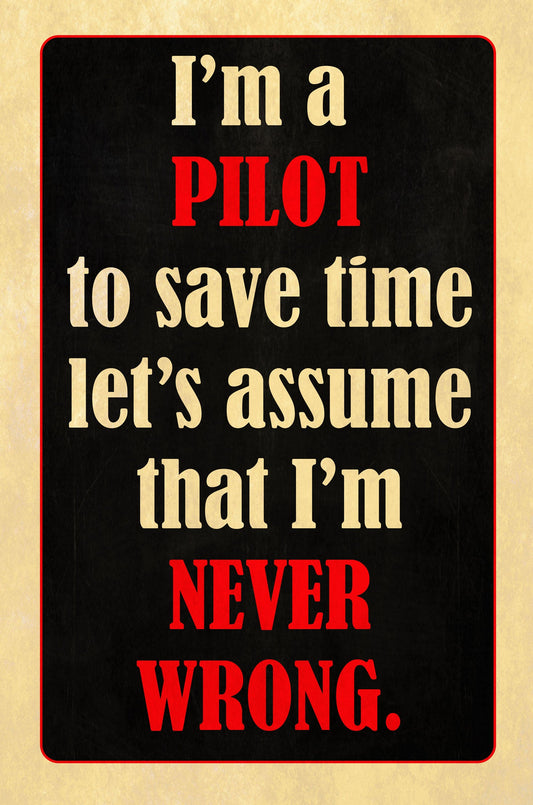 Im A Pilot 12 x 18