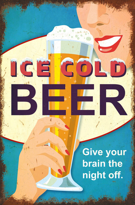 Ice Cold Beer 12 x 18