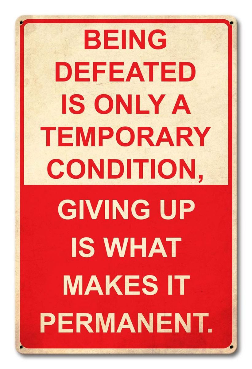 Being Defeated 12 x 18