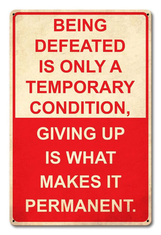 Being Defeated 12 x 18
