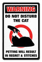 Do Not Disturb Cat 12 x 18