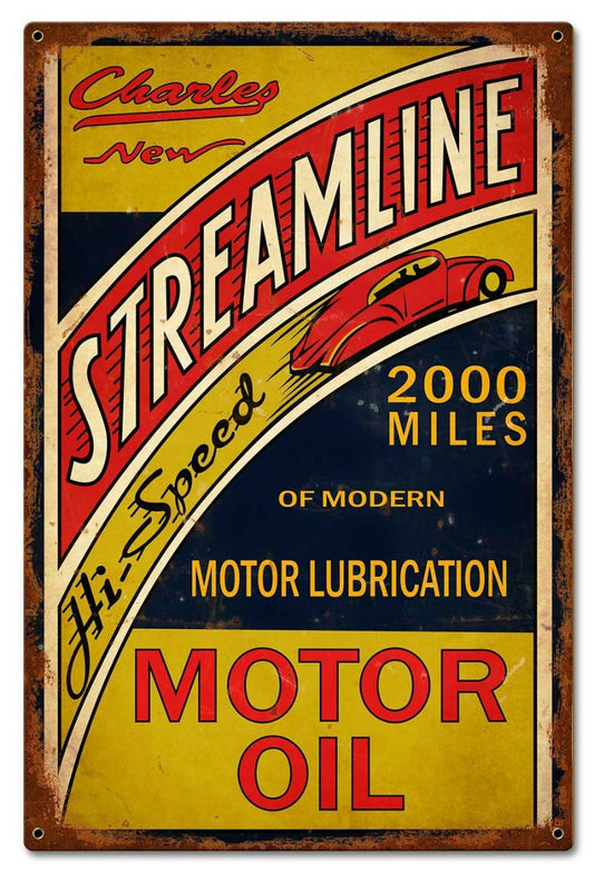Streamline Motor Oil 16 x 24