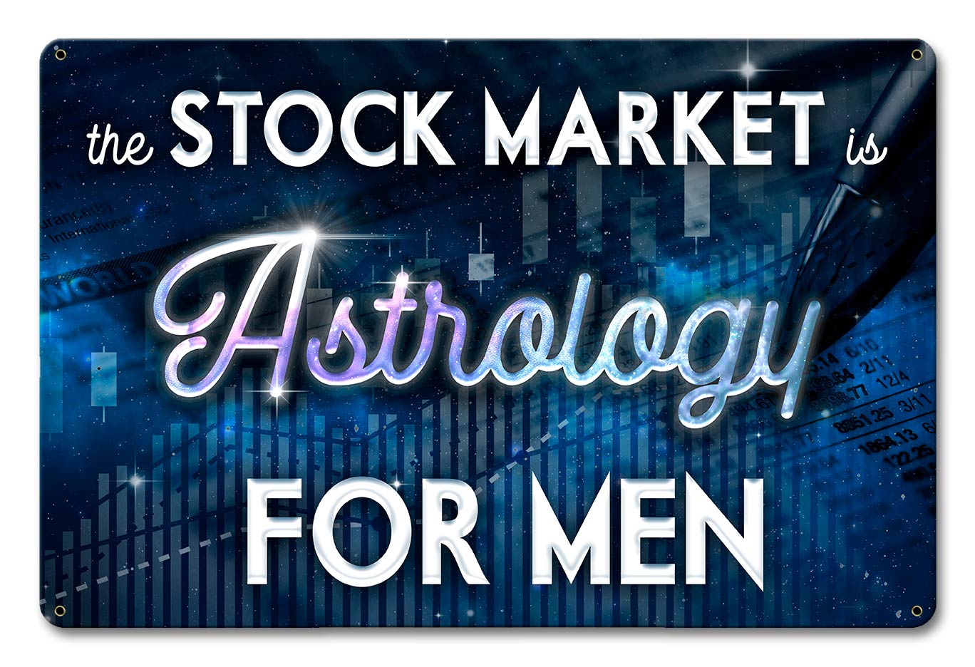 Stock Market Astrology Men 18 x 12