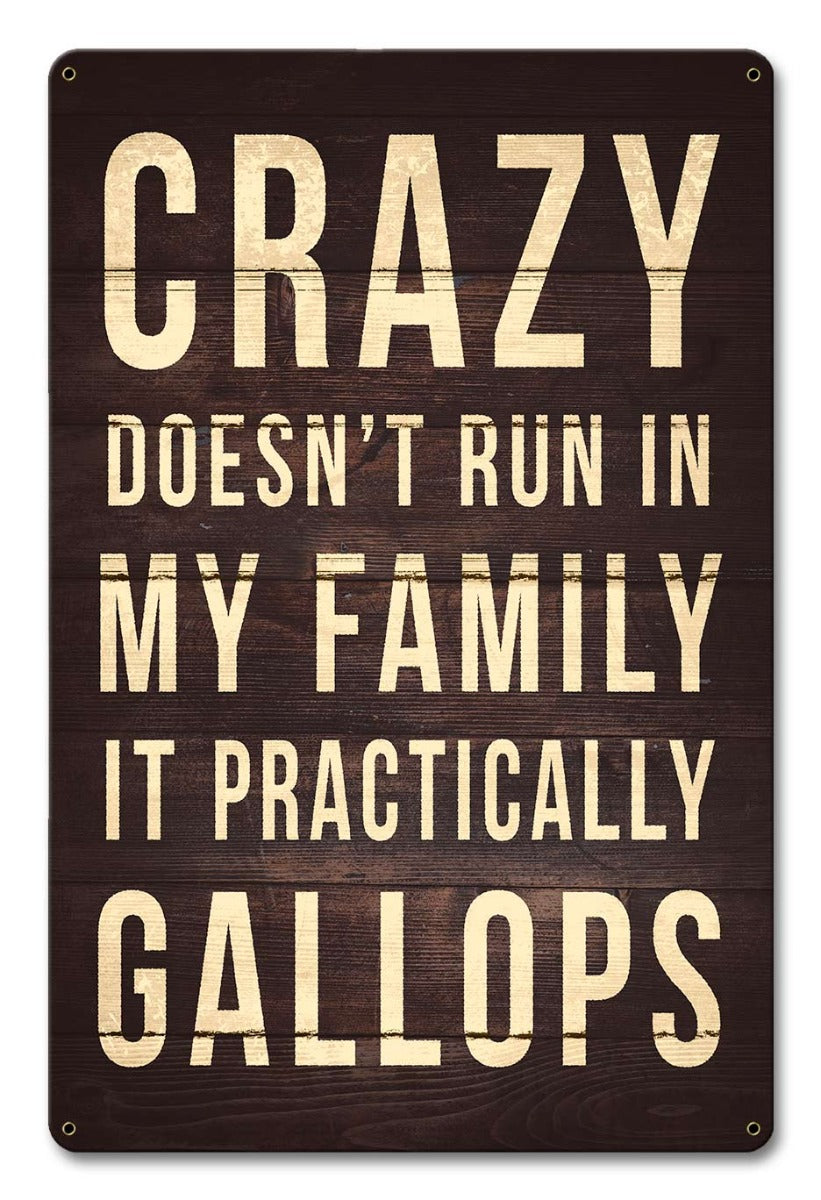 Crazy Gallops Family 12 x 18