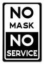 No Mask No Service 12 x 18