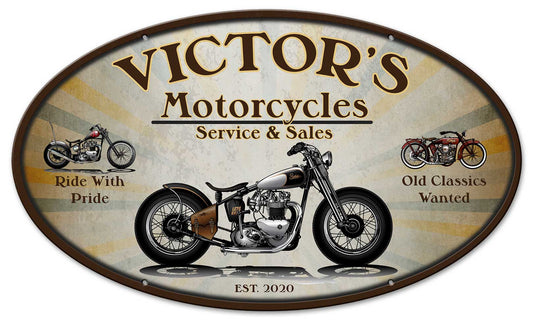 Motorcycle Sales Repair Personalized 24 x 14