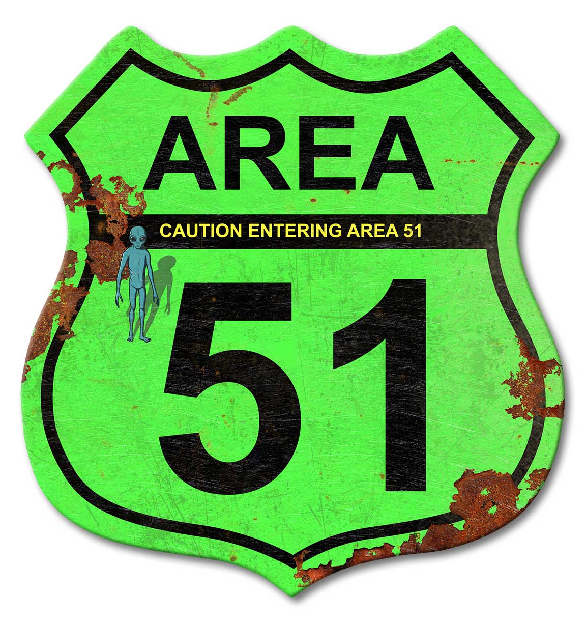 Area 51 Road Shield 15 x 15
