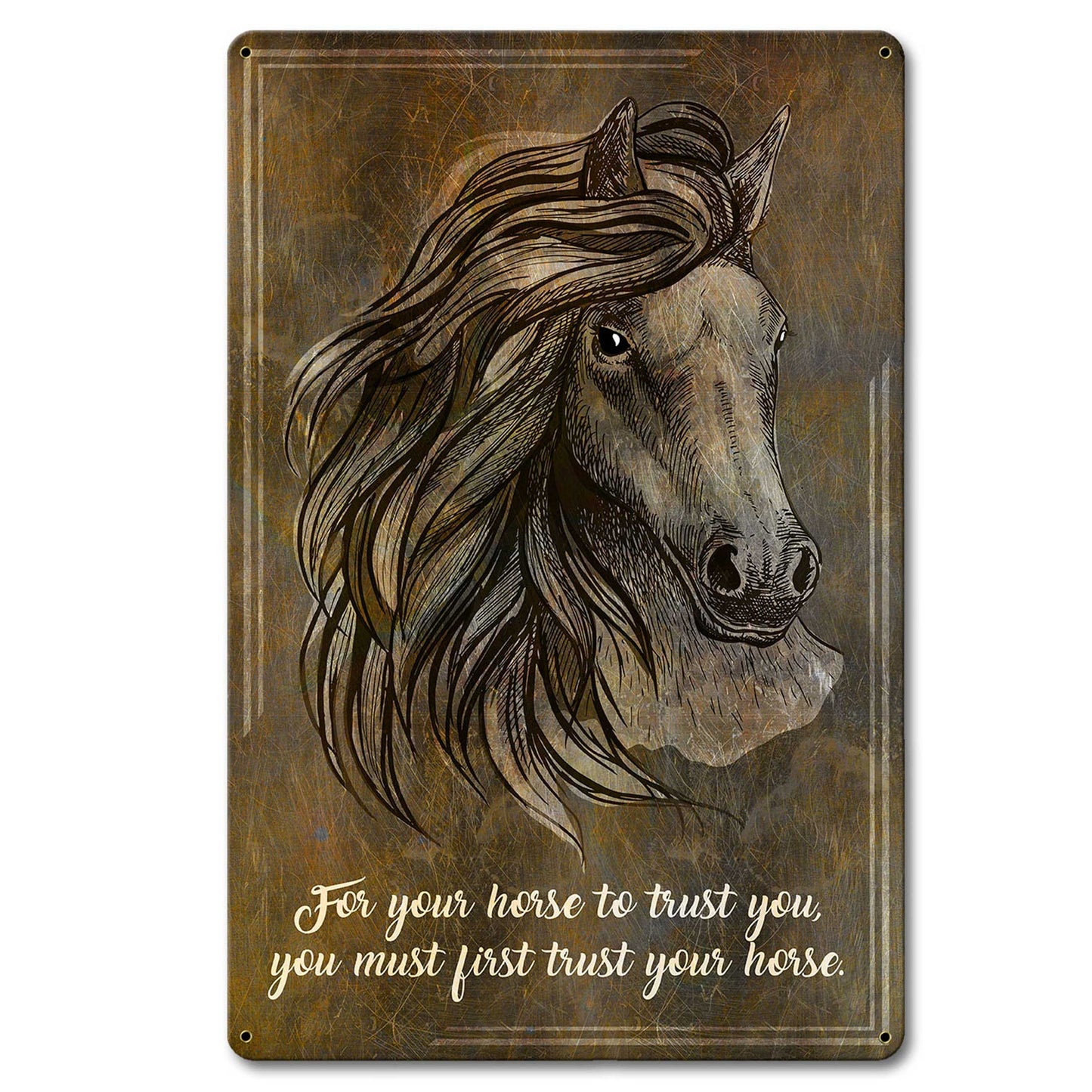 Horse Trust Dark 12 x 18
