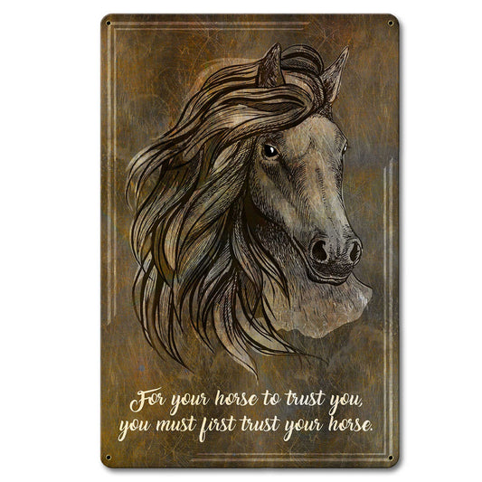 Horse Trust Dark 12 x 18