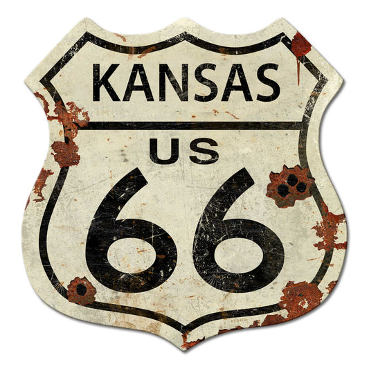 Kansas Us 66 Shield 28 x 28