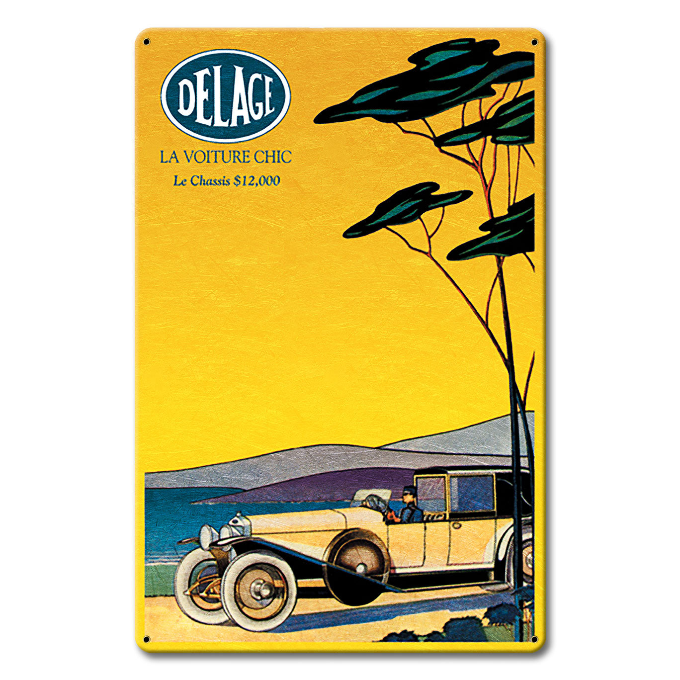 1930'S Delage Ad 12 x 18