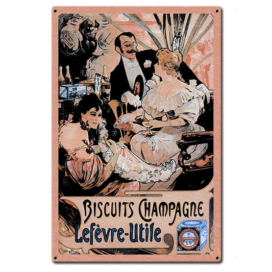 1890'S Biscuits Champagne Ad 16 x 24
