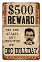 Wanted Doc Holiday 12 x 18