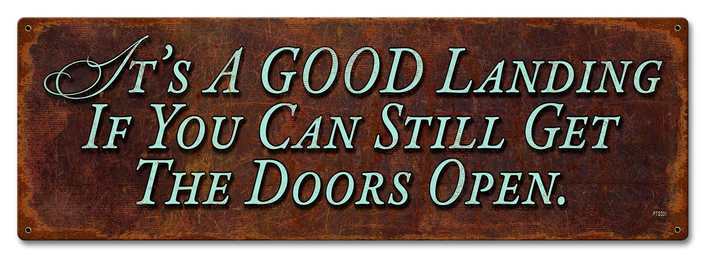 Good Landing Open Doors 24 x 8