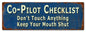 Co-Pilot Checklist 24 x 8