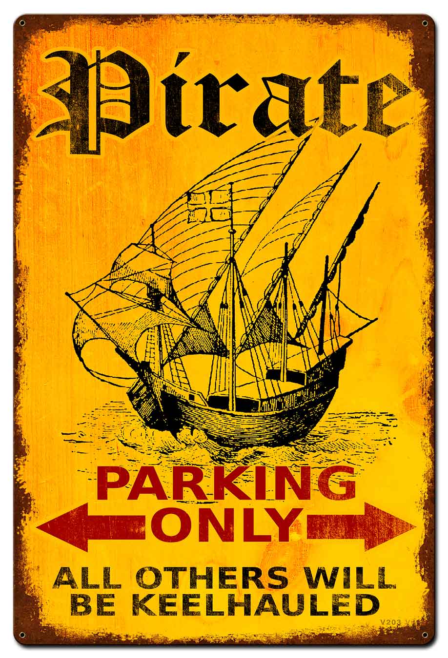 Pirate Parking 24 X 36