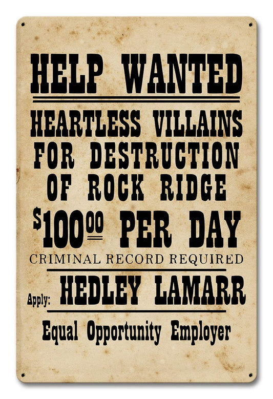 Help Wanted Rock Ridge 12 x 18
