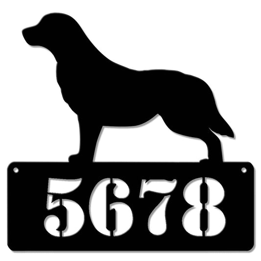 Golden Retriever Address Personalized 15 x 15