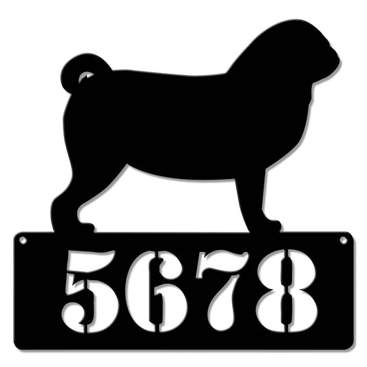 Pug Address Personalized 15 x 15