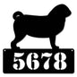 Pug Address Personalized 15 x 15